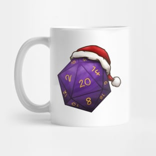 Christmas D20 Dice Purple Mug